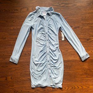 Saude Baby Blue Button Down Dress NWT